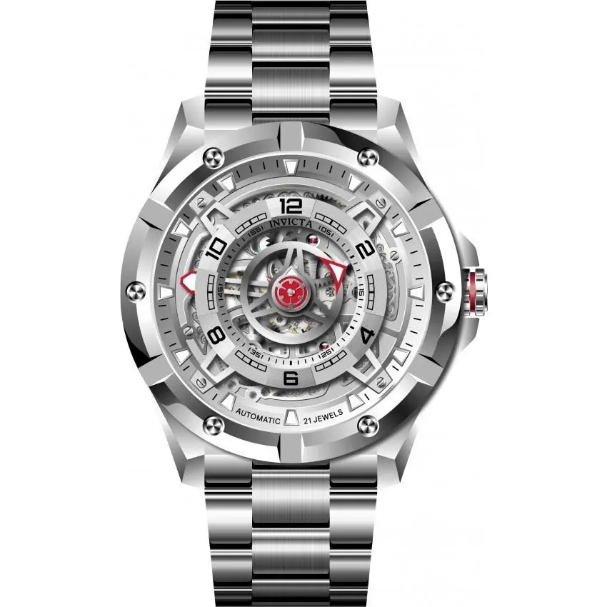 Invicta Racing Interpoint Men`s Automatic Watch 43.5mm Steel/steel 70080