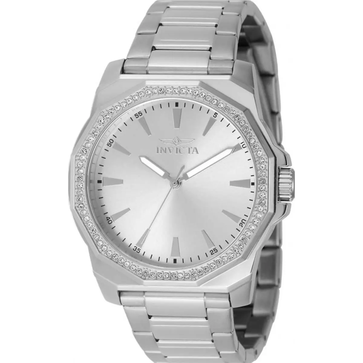 Invicta Men`s 49104 Speedway Quartz 3 Hand Silver Dial Watch