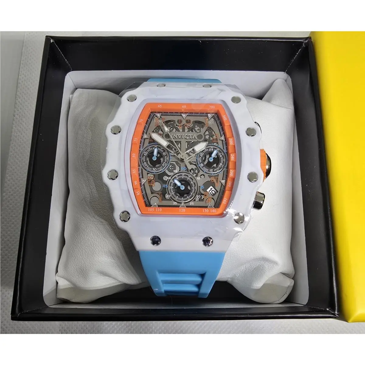 Invicta Racing Valxor Unisex Watch 40mm White Light Blue 69774