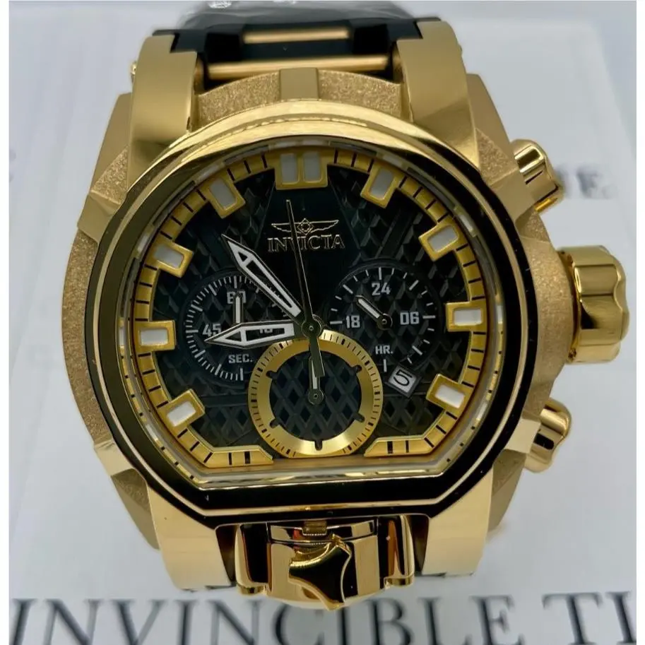 Invicta Bolt Zeus Magnum Men`s Watch - 52mm Gold Black 32684