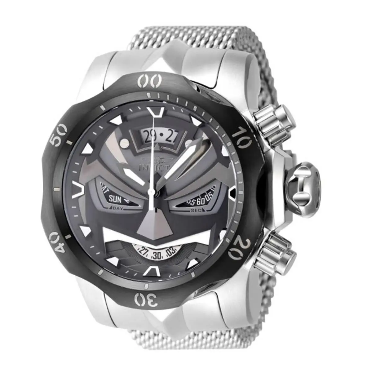 Invicta Men`s 48169 Venom Quartz Multifunction Black Gunmetal Dial Watch