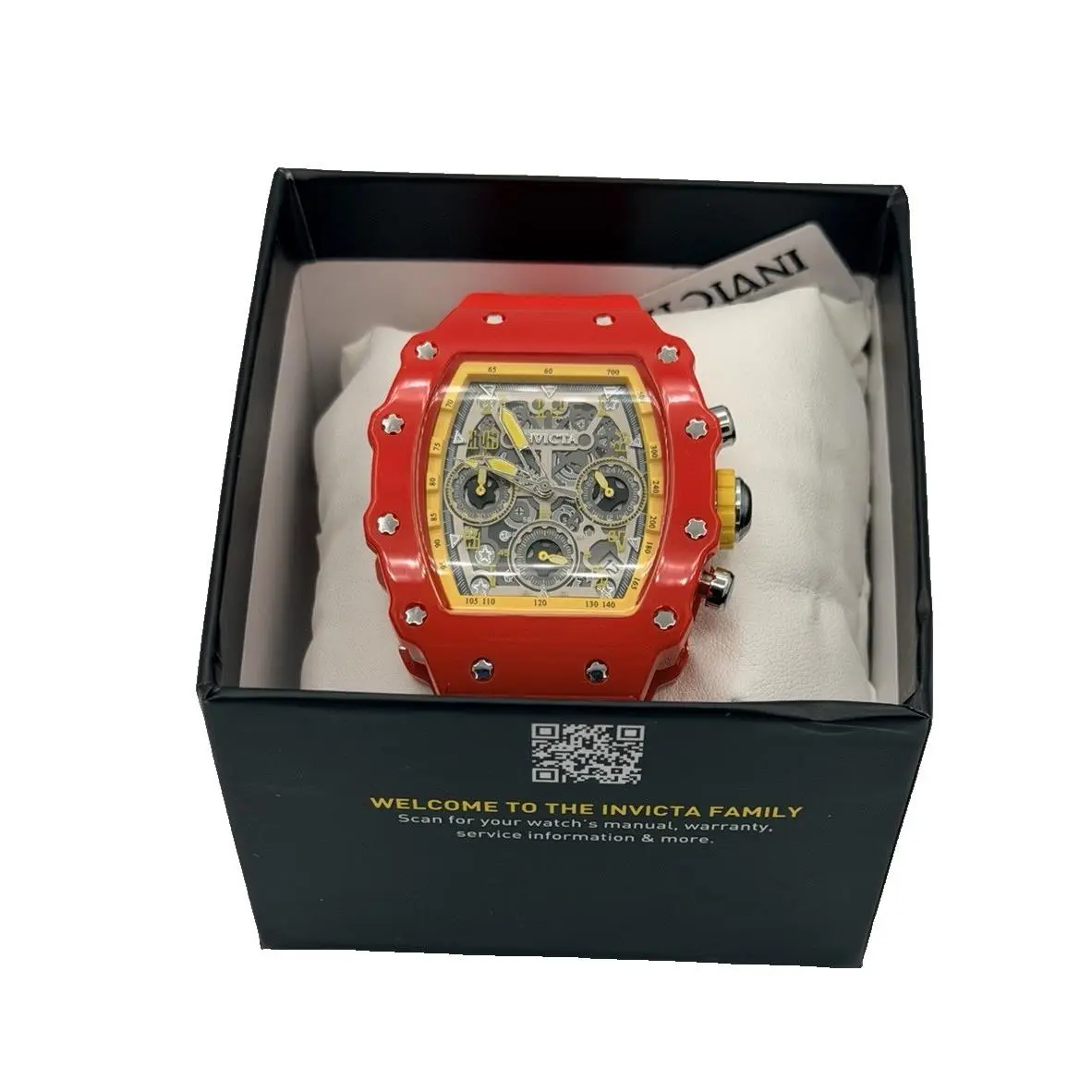 Racing Valxor Unisex Watch 40mm Red Silicone Strap Quartz 69768 by Invicta