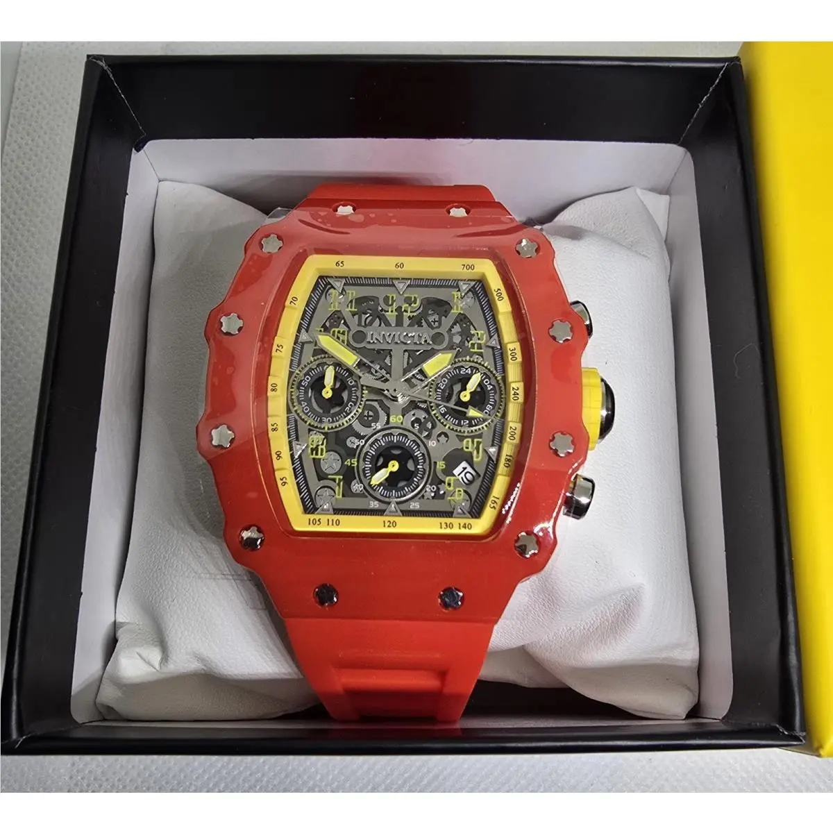 Invicta Racing Valxor Unisex Watch 40mm Red Silicone Strap Quartz 69768