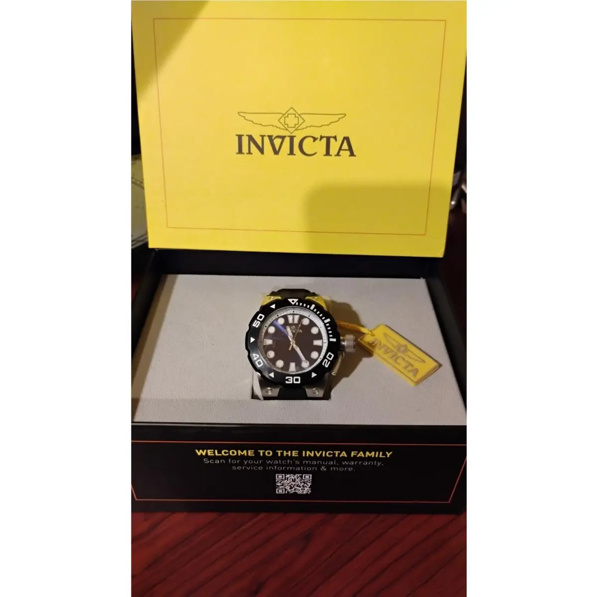 Invicta Russian 50mm Diver Men`s Quartz Black Dial Rubber Strap
