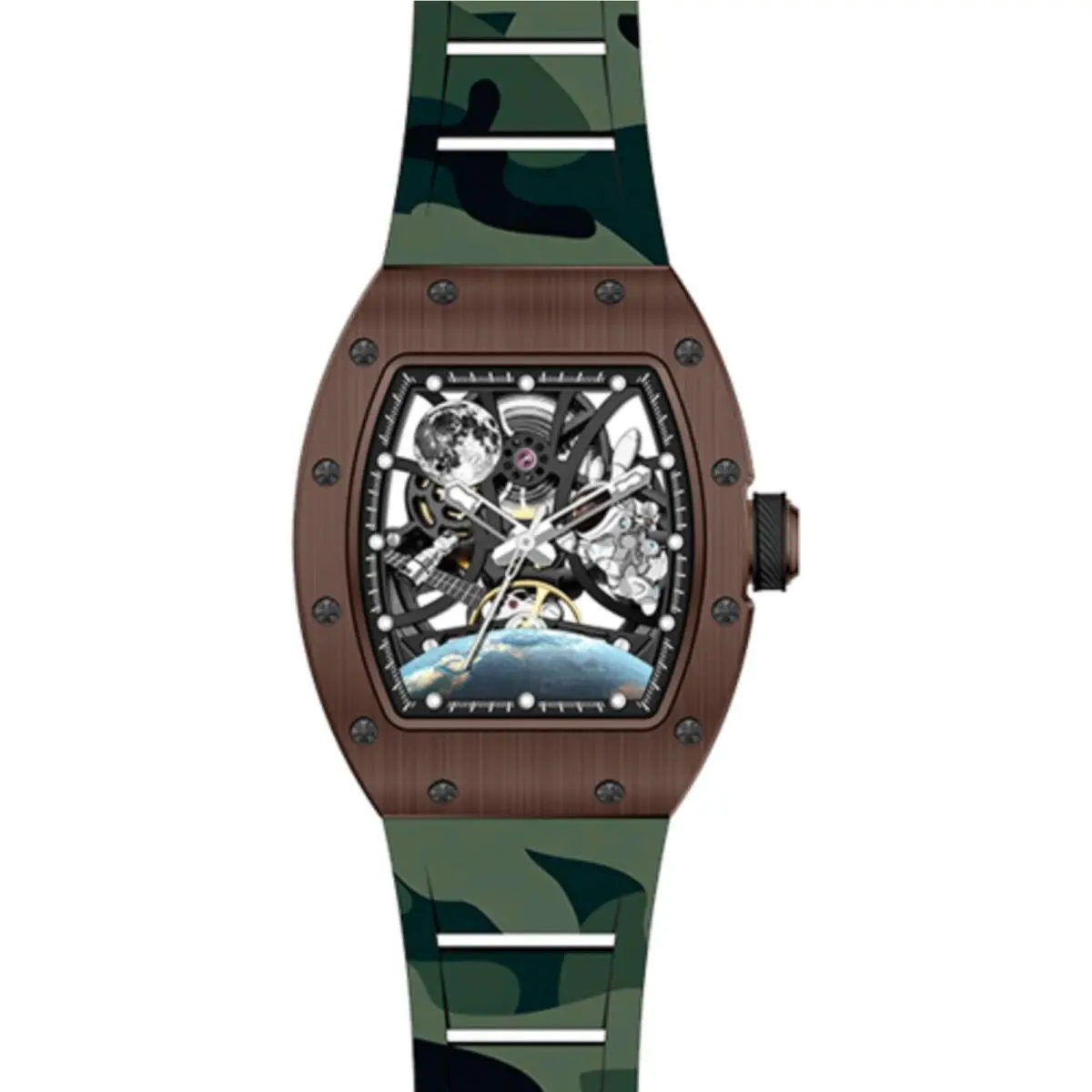 Invicta Men`s Watch S1 Rally Automatic Skeleton Dial Camouflage Strap 69526