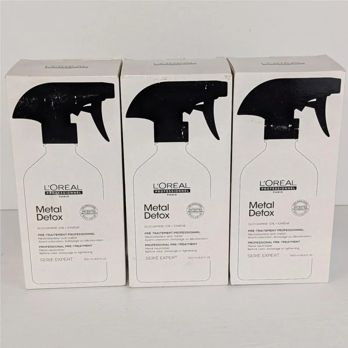 3 L`oreal Metal Detox Professional Pre-treatment Spray Lot 500 ml 16.9 FL OZ