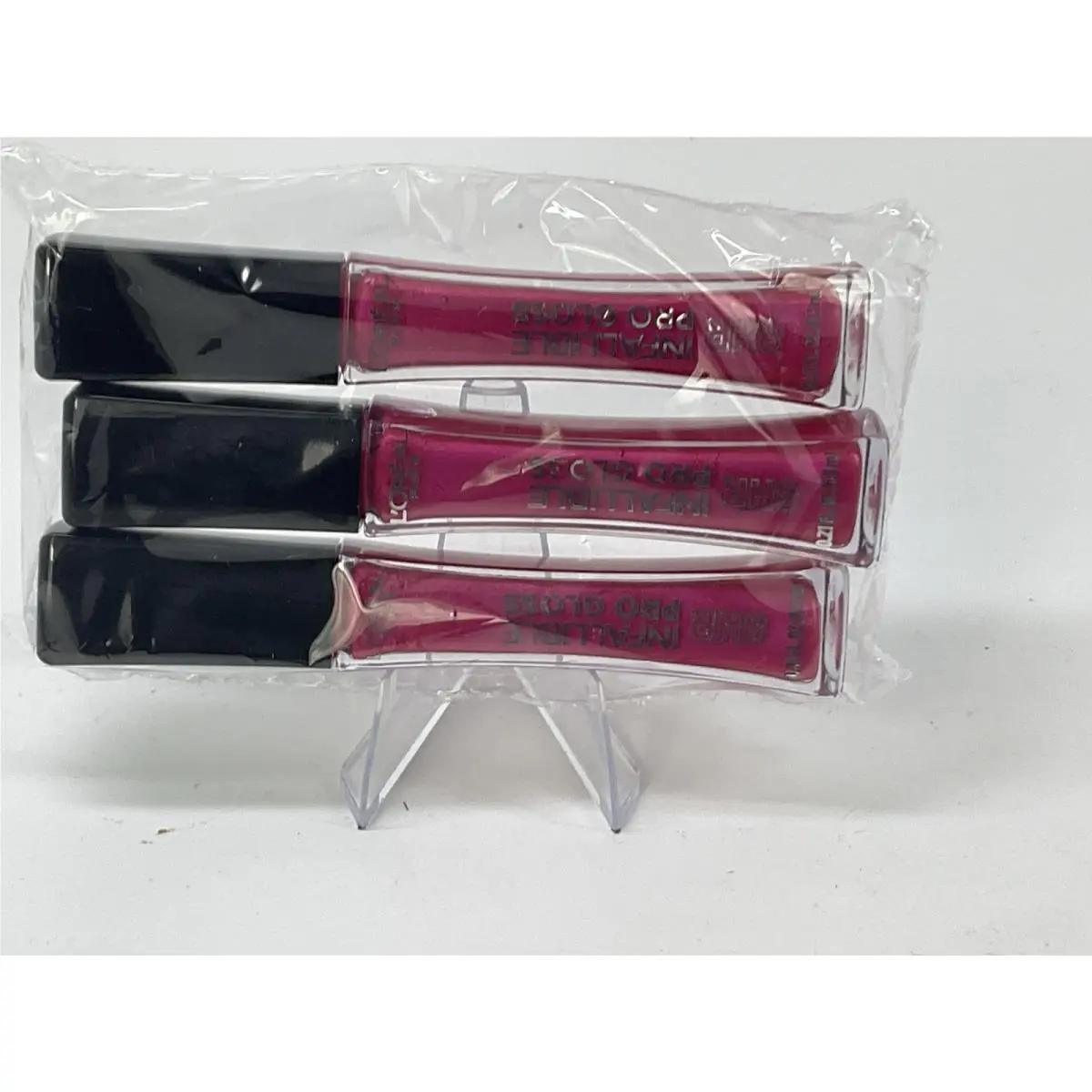 L`oreal Paris Infallible 8 Hour Hydrating Lip Gloss Pink Topaz 3 Pack