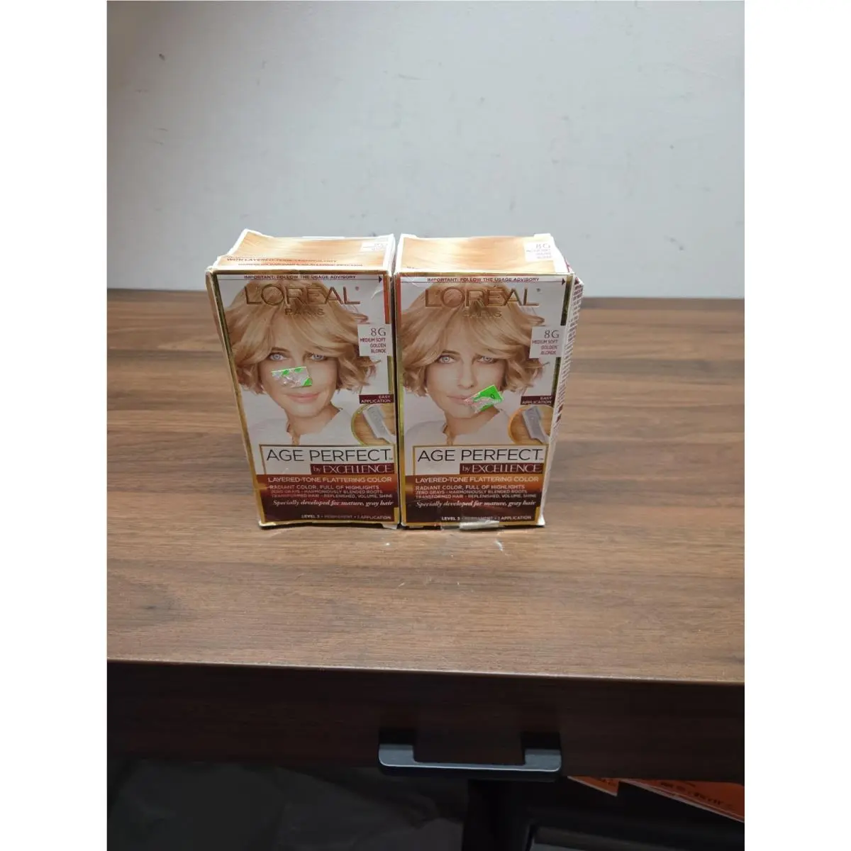 Lot Of 2 L`oreal Paris Age Perfect Perm Hair Color 8g Lt Med Soft Gold Blond