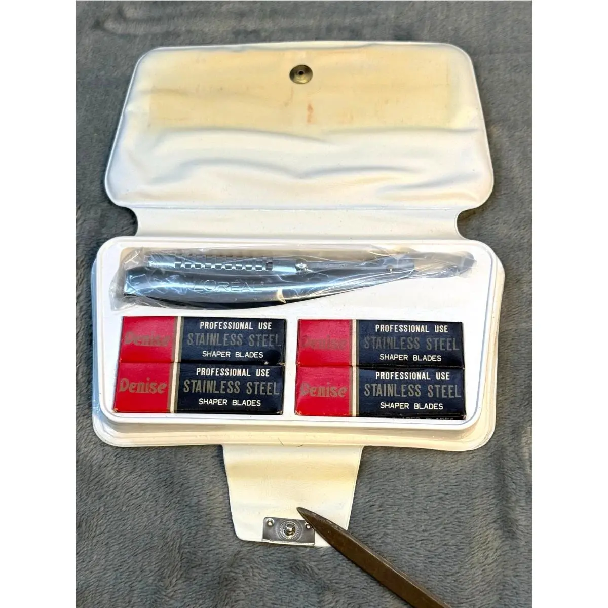 Loreal Professional Hair Shaper Razor Nos Case Denise Stainless Steel Blades Set