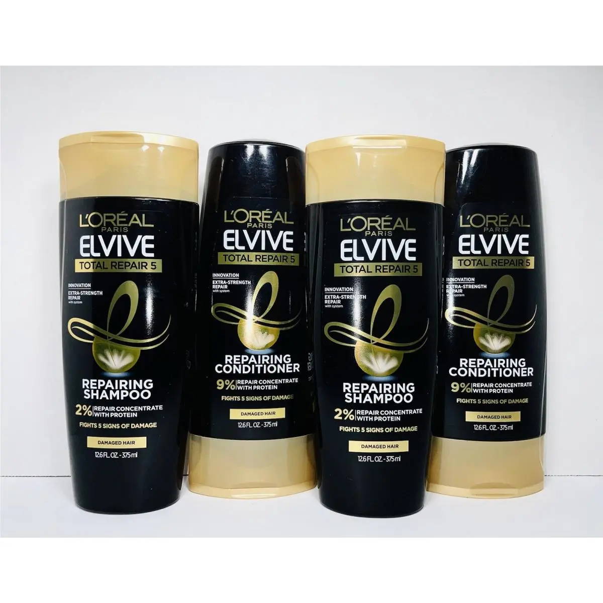4 L`oreal Total Repair 5 Repairing Shampoo Conditioner 2 of Each 12.6 oz