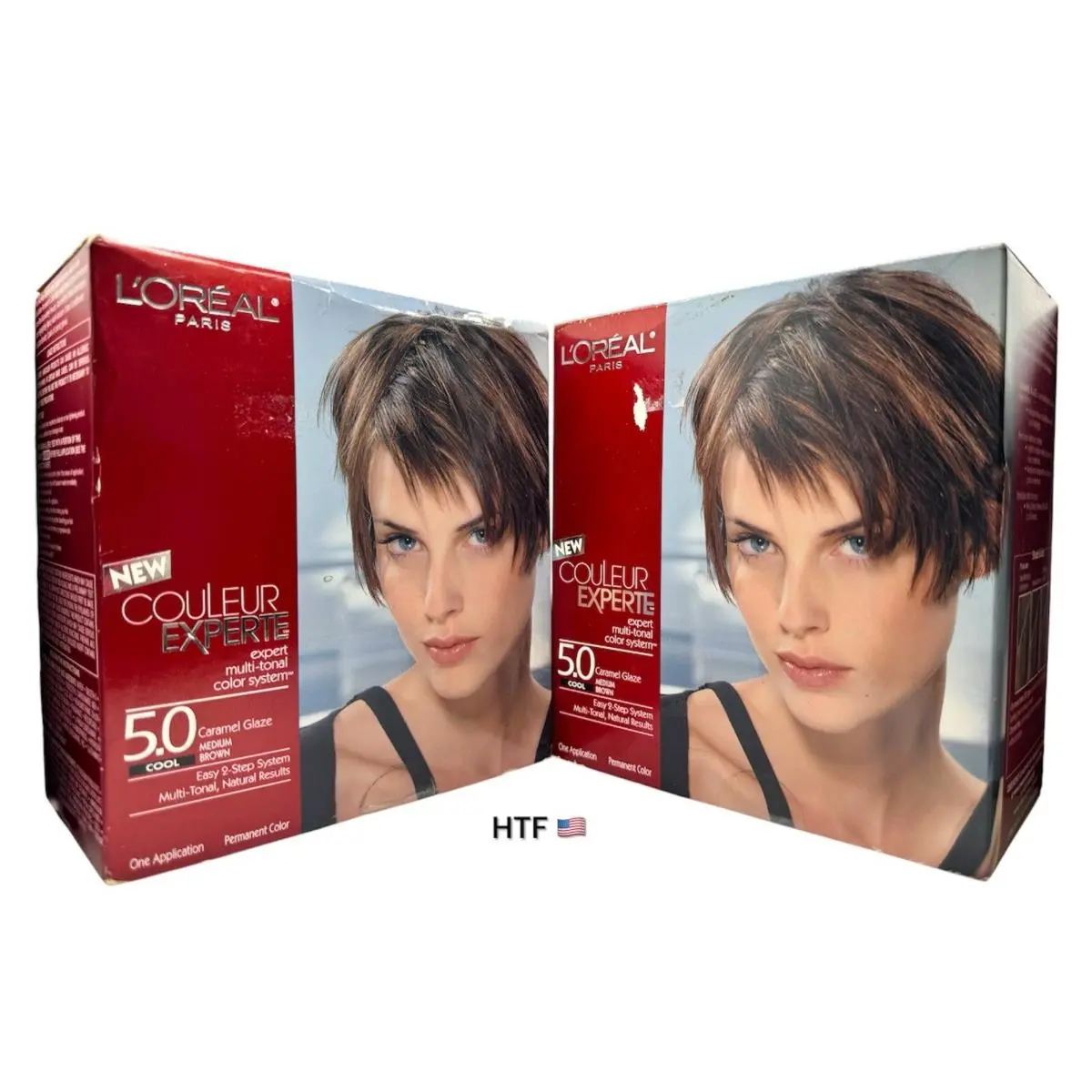 L`oreal Paris Couleur Experte Medium Brown 5.0 Cool Caramel Glaze - 2 Boxes