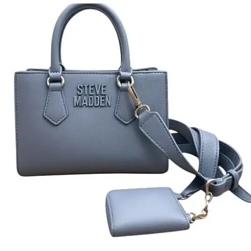 Steve Madden Designer Trendy Fashion Bmickey Satchel Bag Power Blue