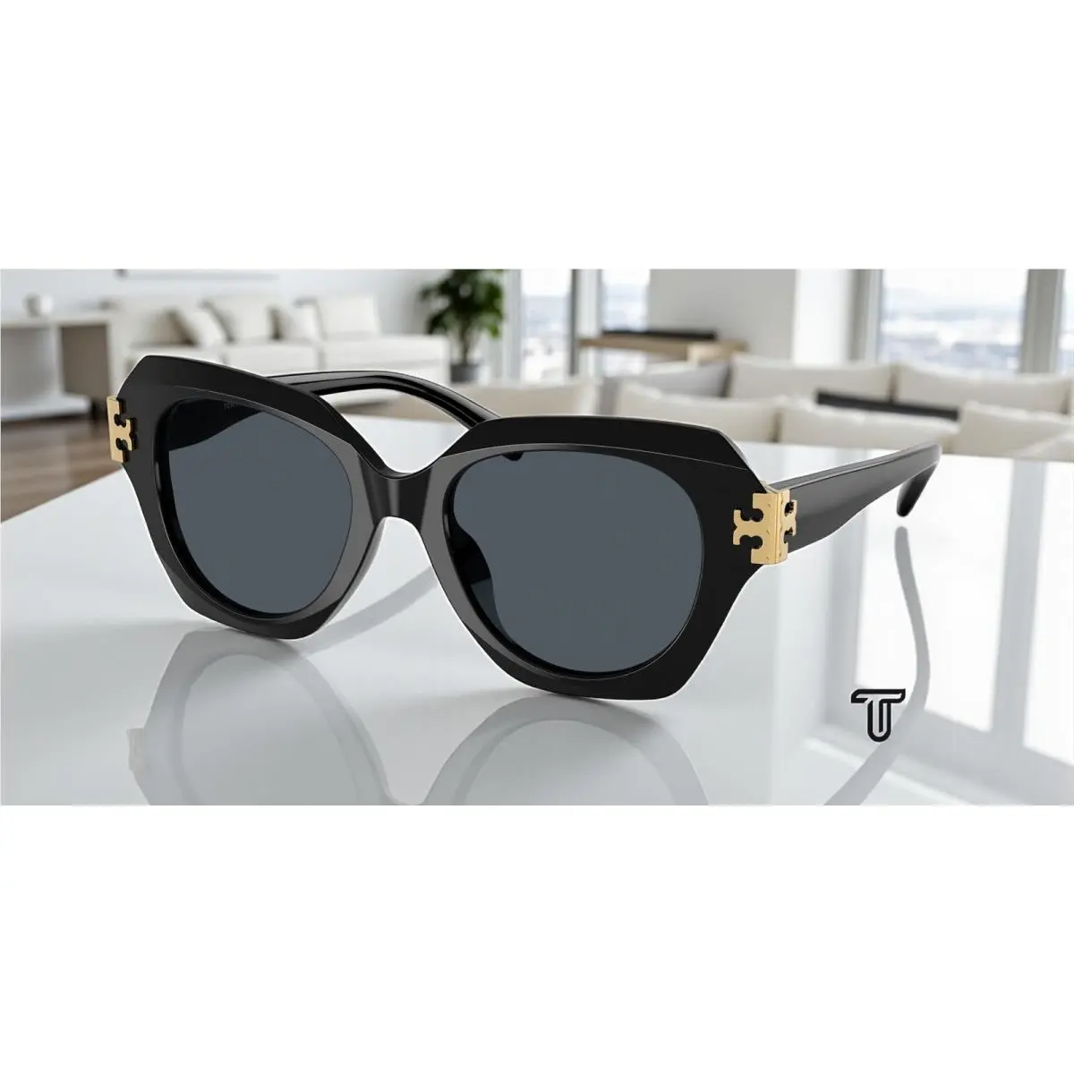 Tory Burch TY7215U 170987 Black Dark Grey 51 mm Women`s Sunglasses