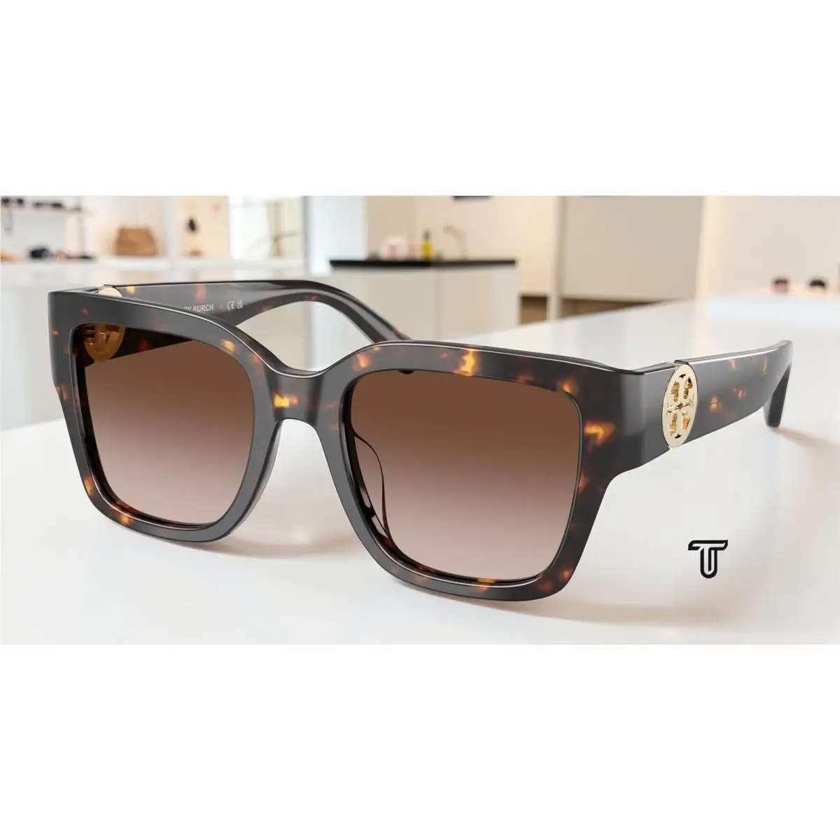Tory Burch TY7228U 198113 Brown Tortoise Brown 52 mm Women`s Sunglasses