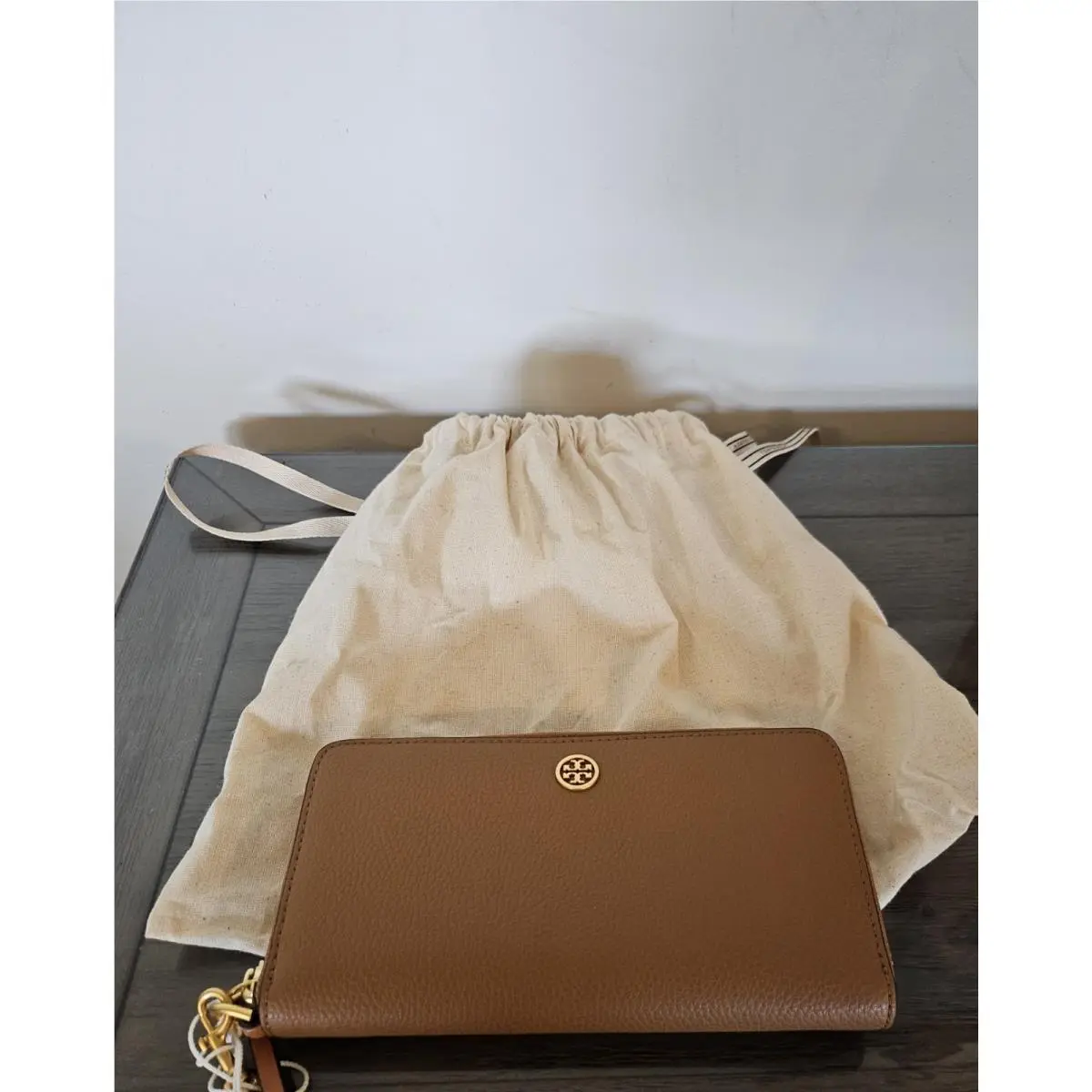 Tori Burch Robinson Pebbled Zip Continental Wallet