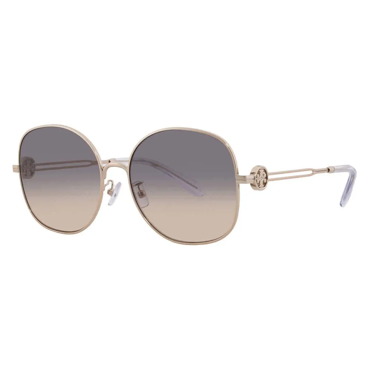 Tory Burch Light Brown Gray Gradient Round Ladies Sunglasses TY6112 3358G9 56