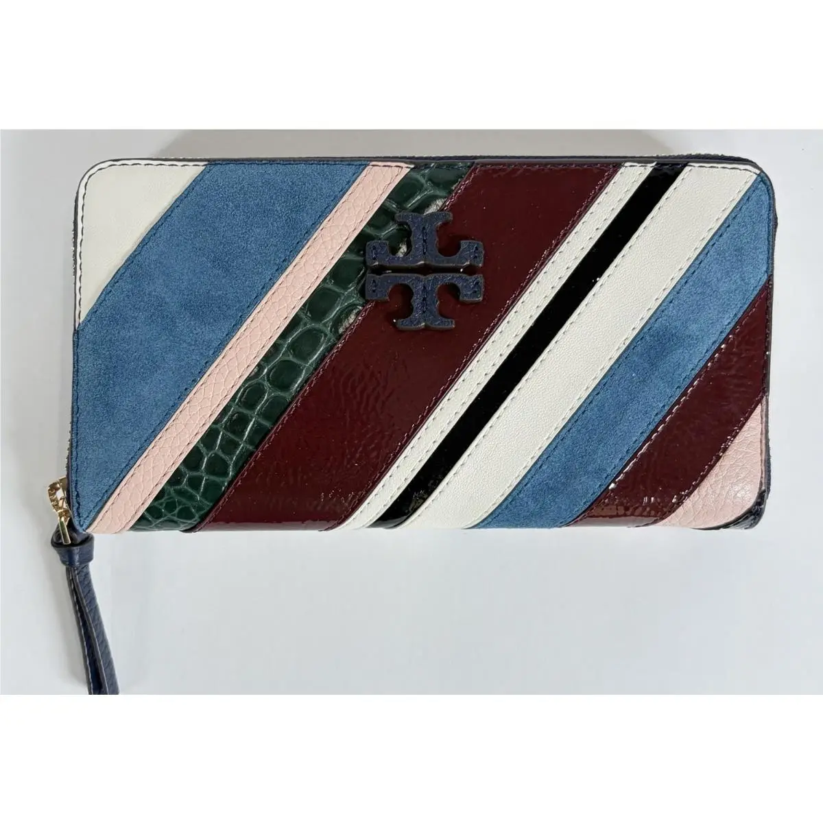 Tory Burch Thea Pieced Zip Continental Wallet Multicolor