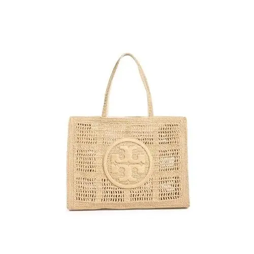 Tory Burch Women`s Ella Hand Crocheted Large Tote Natural 151277-254