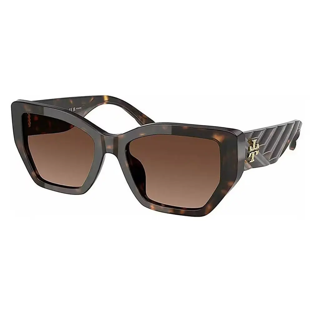 Tory Burch TY 7187U 1728T5 Dark Tortoise Plastic Sunglasses Brown Polarized Lens