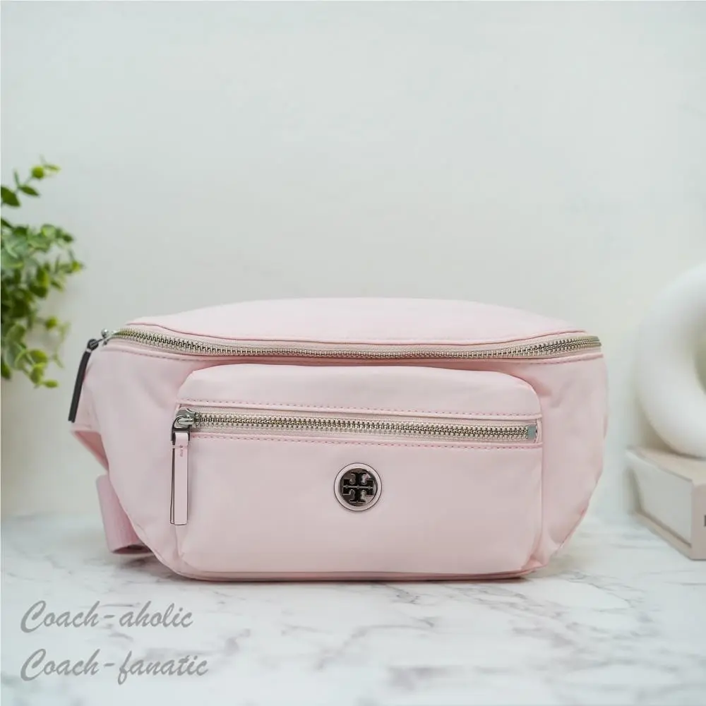 Tory Burch Nylon Belt Bag Fanny Pack 170436 in Coral Pink Lightweight