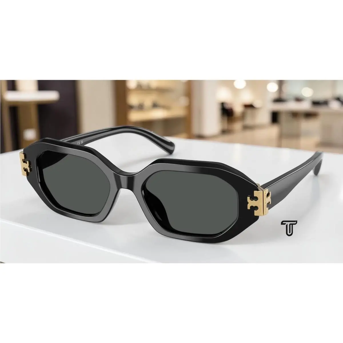 Tory Burch TY7234U 170987 Black Dark Grey 51 mm Women`s Sunglasses