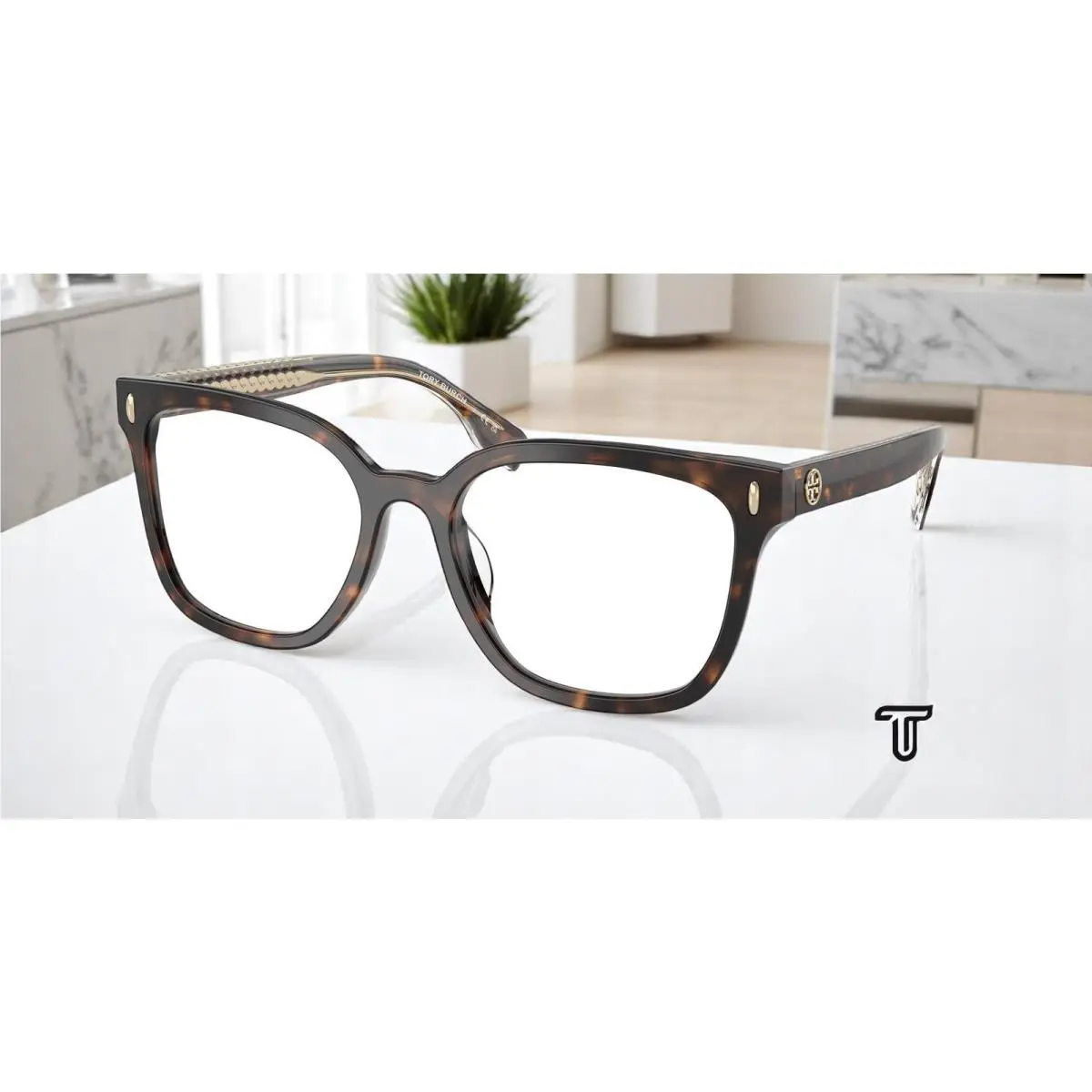 Tory Burch TY2152U 1728 Dark Tortoise Demo Lens 55 mm Women`s Eyeglasses