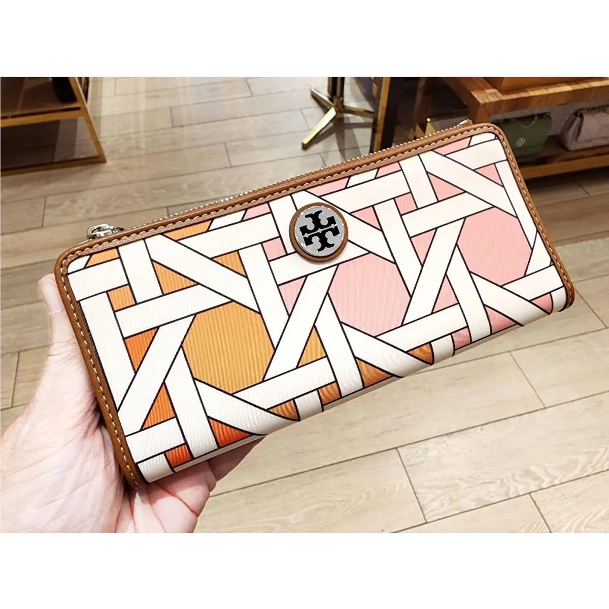 Tory Burch Nylon Basketweave Small Slim Envelope Wallet 175894
