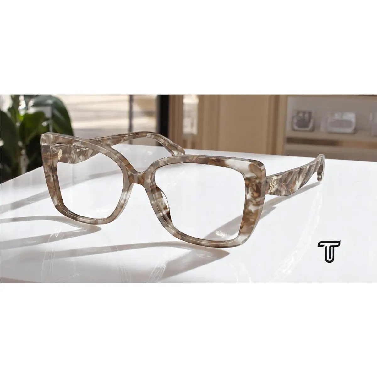 Tory Burch TY2156U 2026 Crystal Brown Tortoise Demo Lens 53 m Women`s Eyeglasses