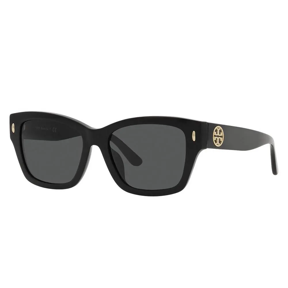 TY 7216U 170987 Black Plastic Cat-eye Sunglasses Grey Lens by Tory Burch