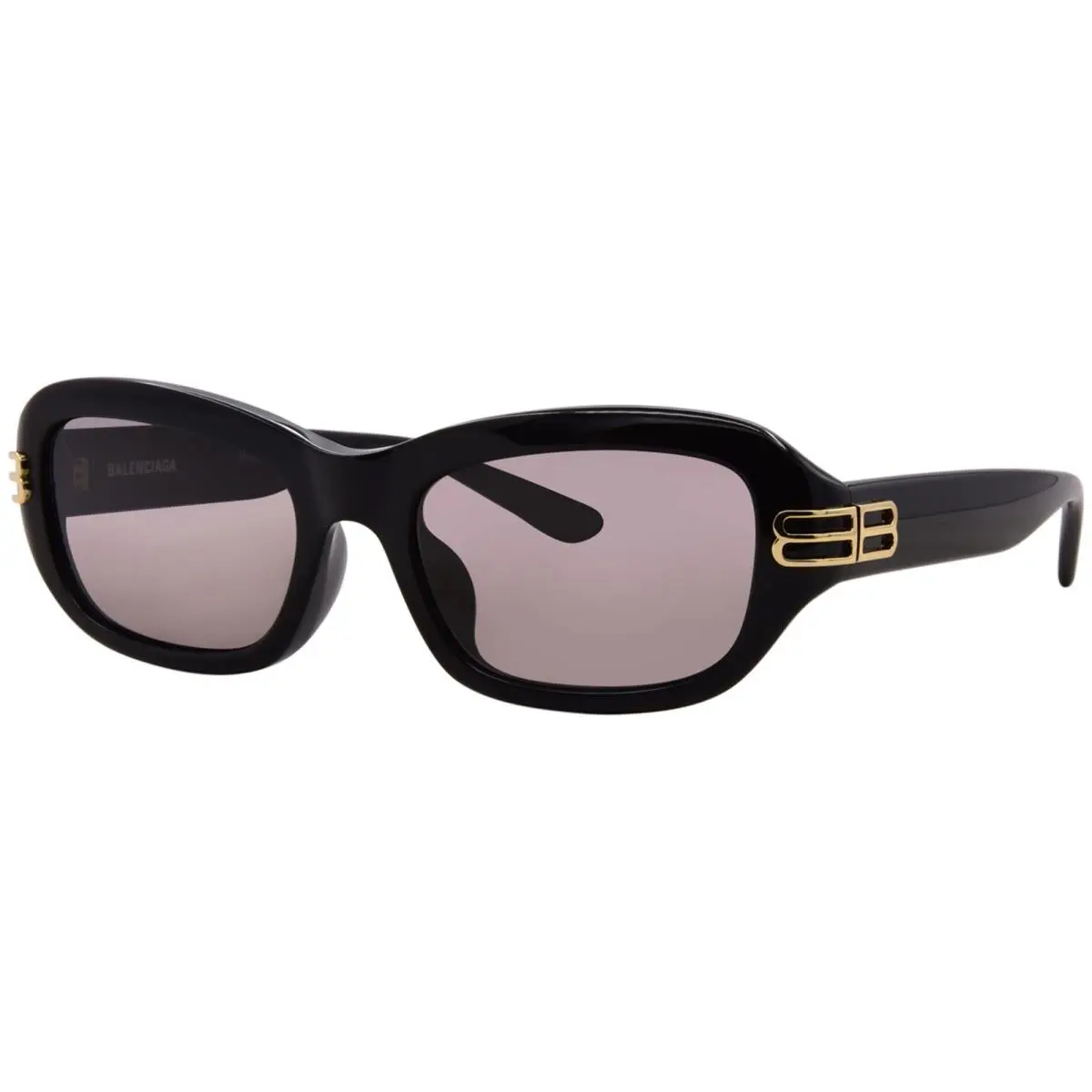 Balenciaga BB0471SK 001 Sunglasses Women`s Black/grey Lens Rectangle Shape 55mm