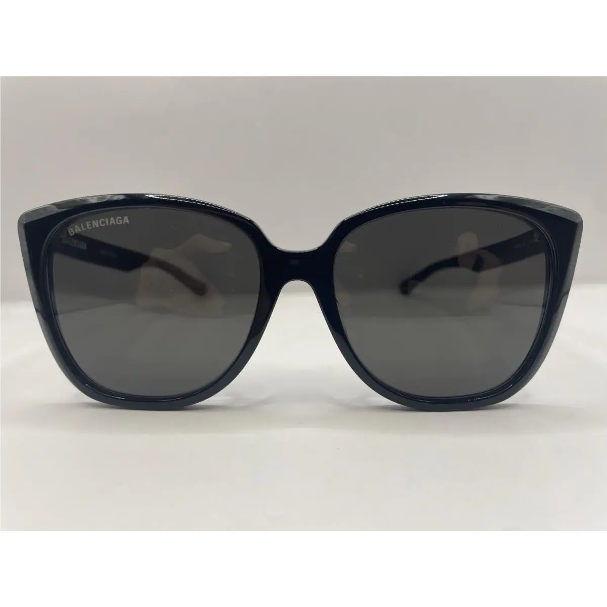 Balenciaga BB0175SA 001 Black Square Sunglasses 57-17-145 W/case