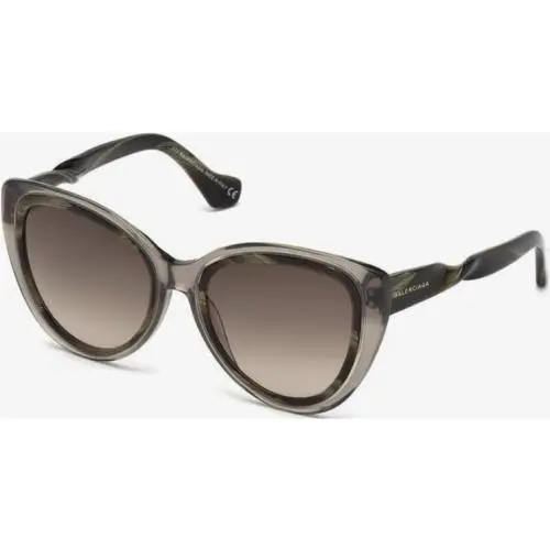Balenciaga Sunglasses BA26 Crystal Gray Horn/ Brn Grad 54-18-140 BA26-20K