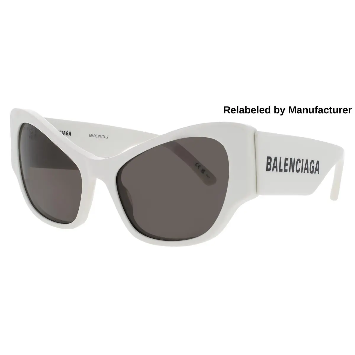 Balenciaga BB0259S-003-RELABELED Sunglasses Sun Glasses 003 White