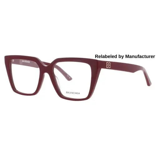 Balenciaga BB0130O-012-53-RELABELED Eyeglasses Eye Glasses 012 Red