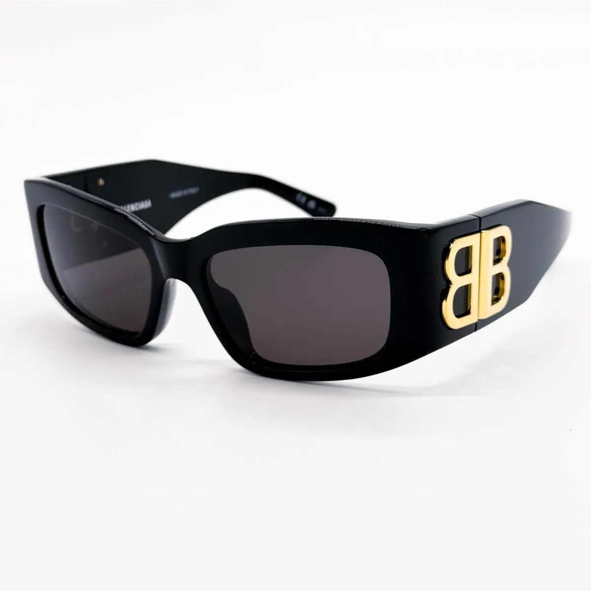 Balenciaga BB0360S 005 Sunglasses Unisex Black Rectangular Balenciaga