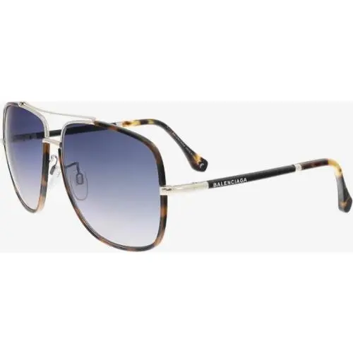 Balenciaga Sunglasses BA61 Shy Silver Havana / Blue Grad 60-14-130 BA61-56B