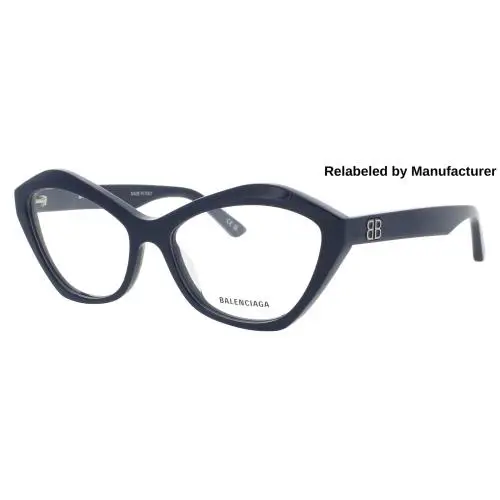Balenciaga BB0341O-004-56-RELABELED Eyeglasses Eye Glasses 004 Blue Ne