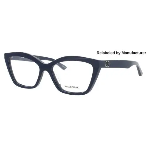 Balenciaga BB0342O-008-55-RELABELED Eyeglasses Eye Glasses 008 Blue Ne