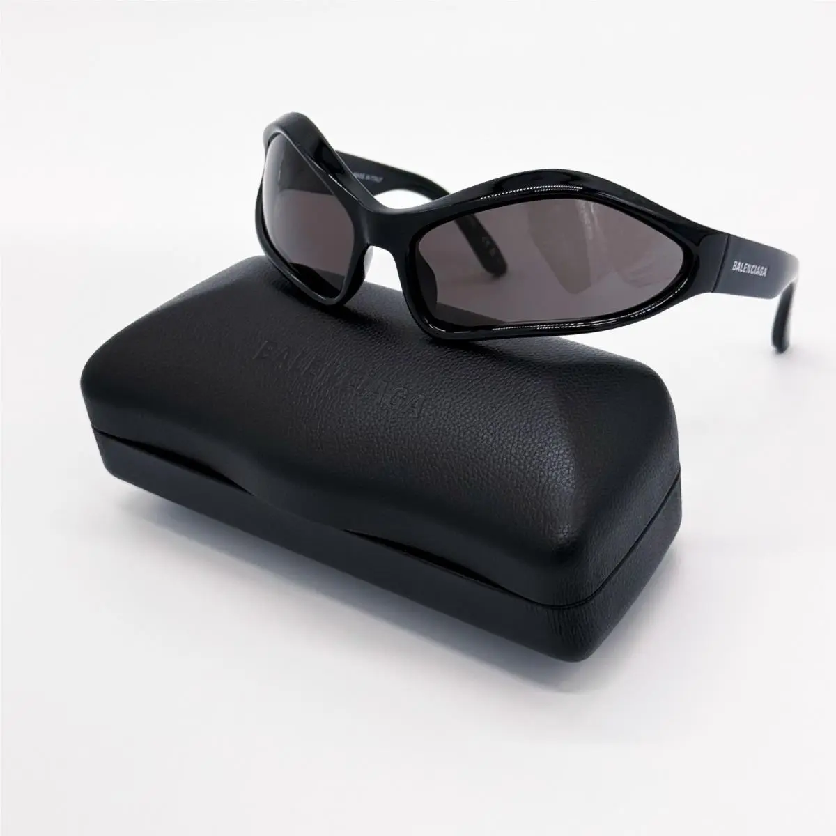 Balenciaga BB0314S 001 Sunglasses Black Unisex Geometric Eyewear Balenciaga