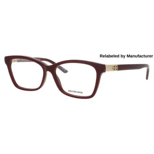 Balenciaga BB0186O-003-55-RELABELED Eyeglasses Eye Glasses 003 Burgundy Authenti