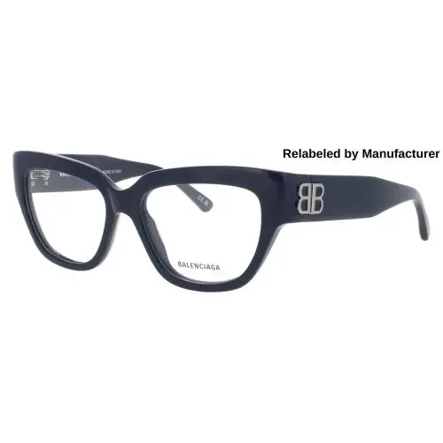 Balenciaga BB0326O-005-53-RELABELED Eyeglasses Eye Glasses 005 Blue Ne