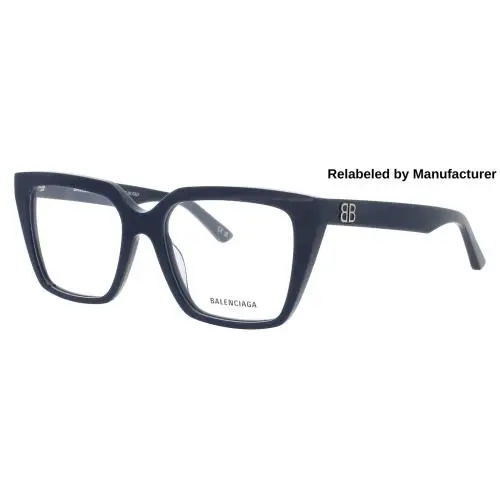 Balenciaga BB0130O-011-53-RELABELED Eyeglasses Eye Glasses 011 Blue Ne