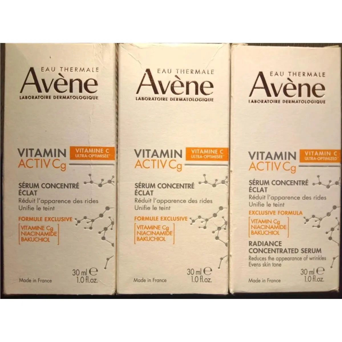 Lot 3 Eau Thermale Avene Vitamin C Activ Cg Radiance Concentred Serum 1oz X3 3oz by Avène