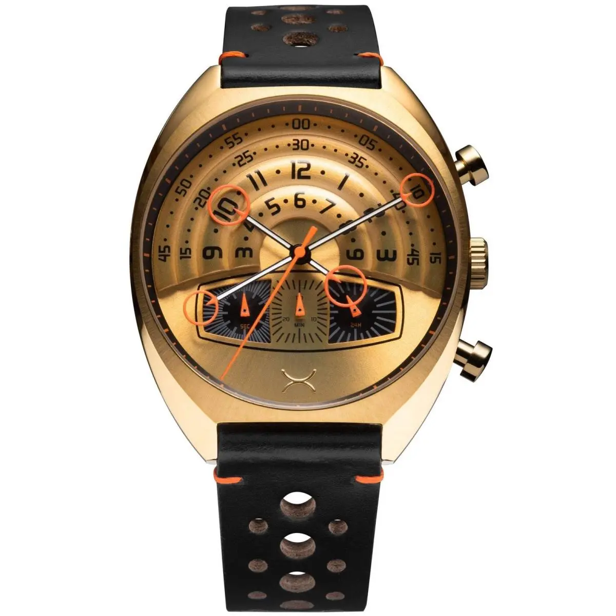 Halograph Iii Chrono Vintage Gold Watch by Xeric