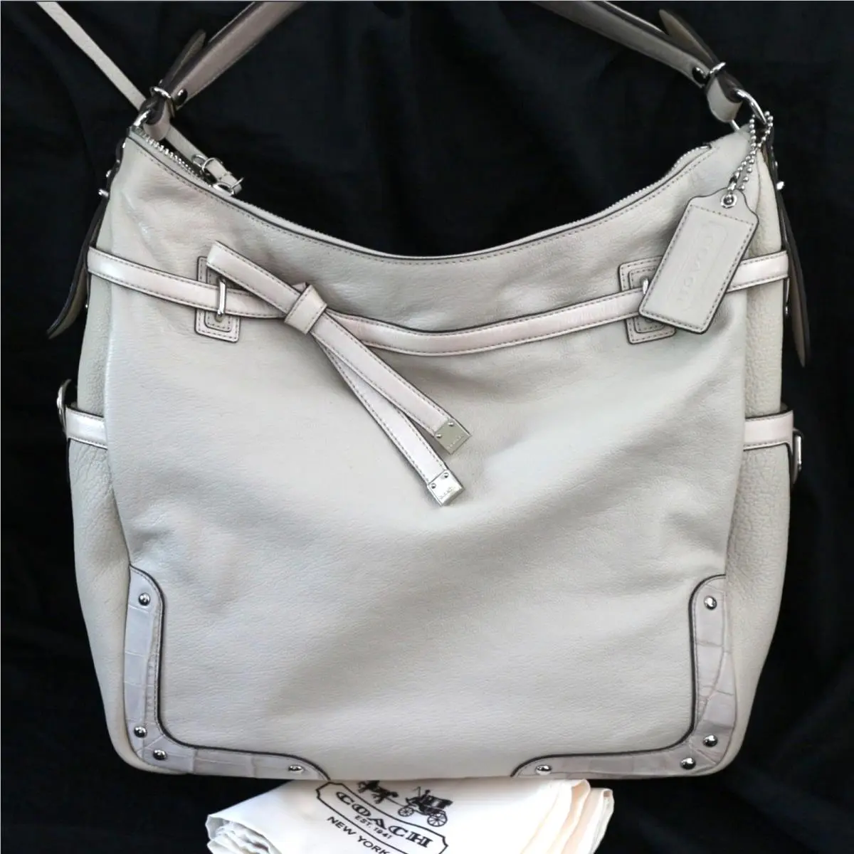 Coach 18665 Pinnacle Allie Leather Mahogany Puffy Hobo Shoulder Bag