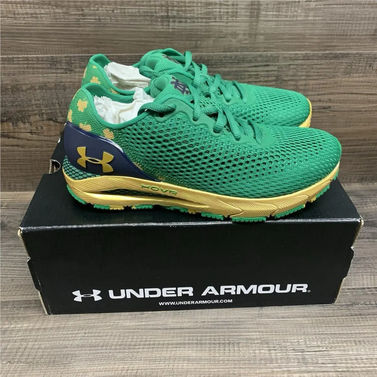 Under Armour UA Team Hovr Sonic 4 Notre Dame Shoes 3024306-300 Women’s Size 5