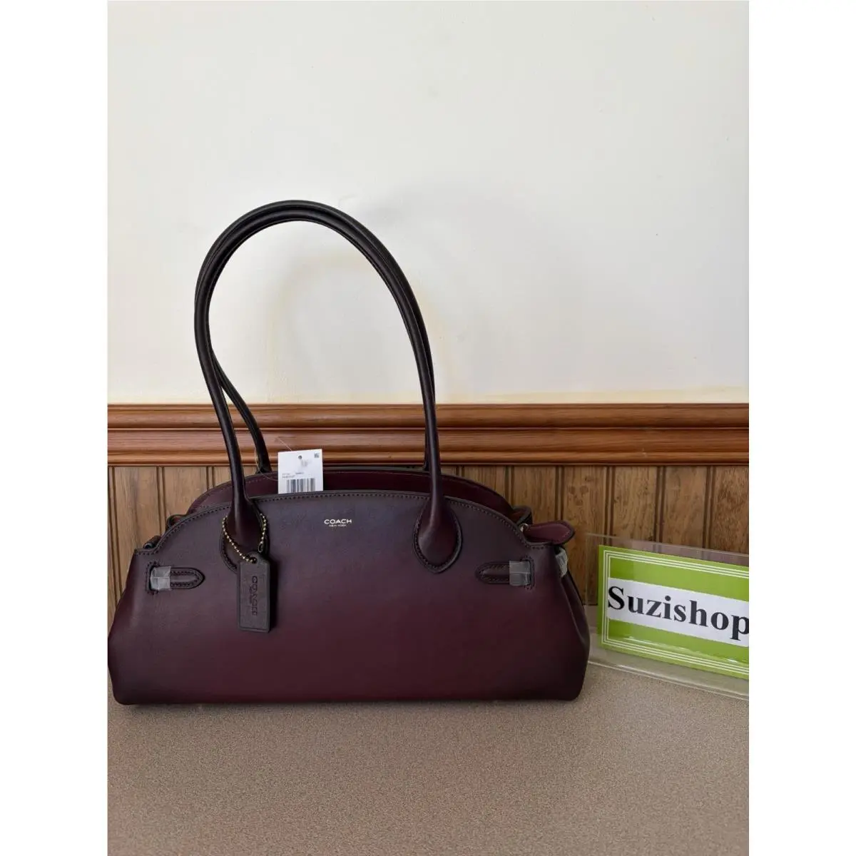 Coach Empire Leather Shoulder Bag Merlot CCC30