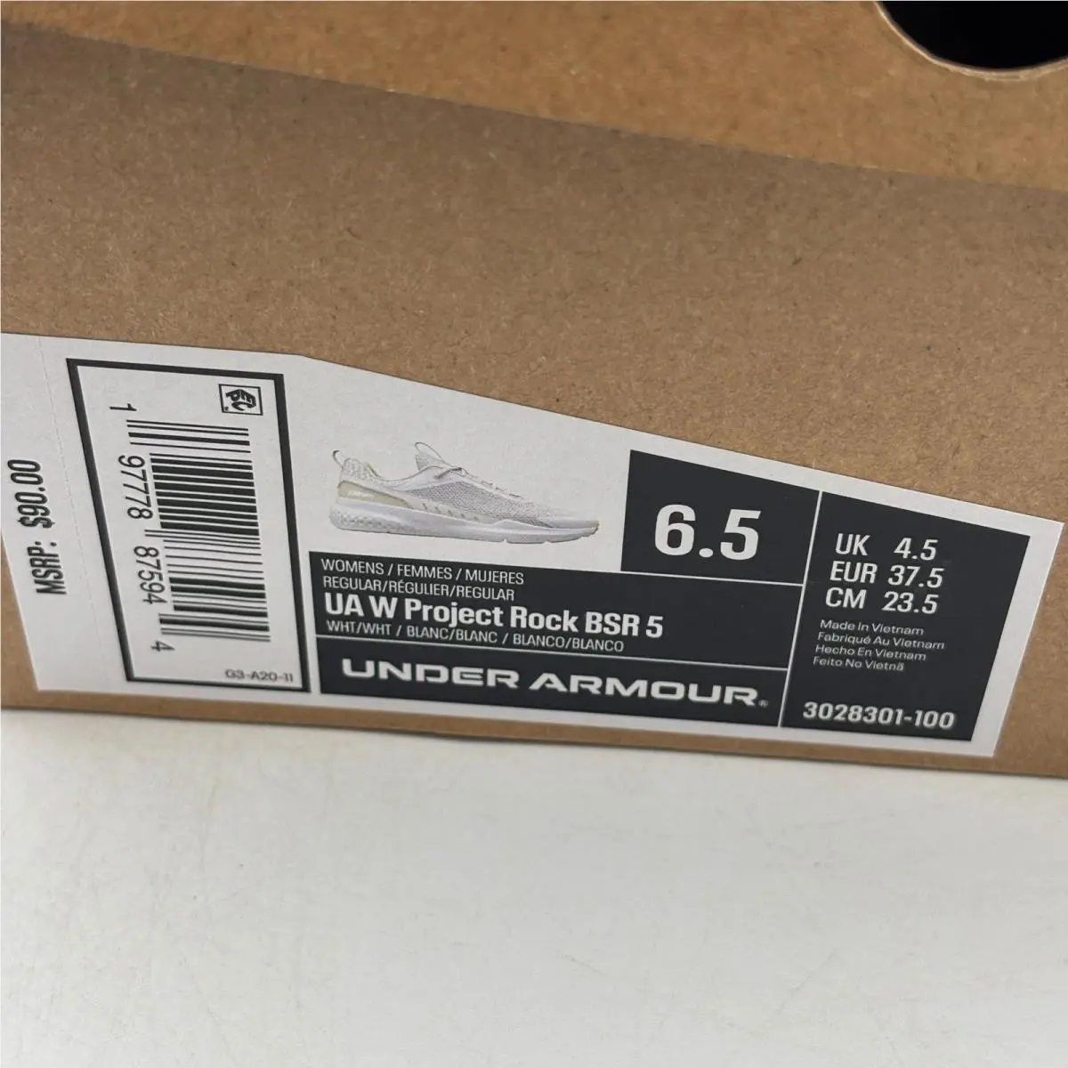Under Armour shoes - UA W Project Rock BSR 5 - White 5