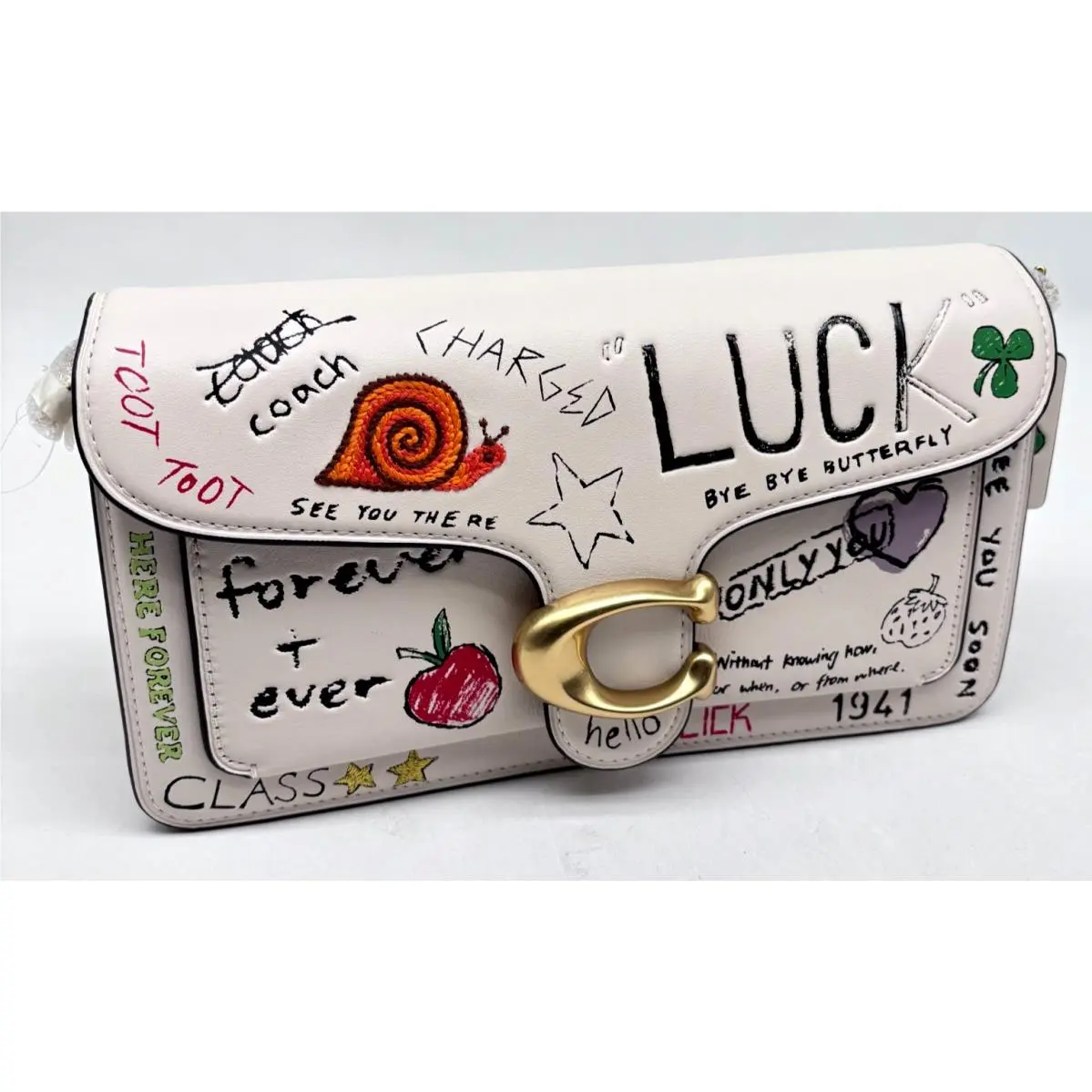 Coach Tabby Shoulder Bag 26 Chalk Sketch Print Womens Handbag