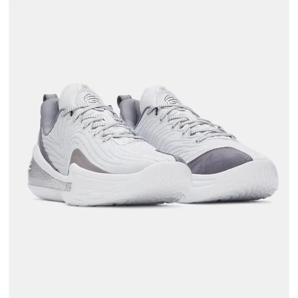 Under Armour Curry 12 Team Basketball Shoes Grey White Men`s Size 8.5 Usa